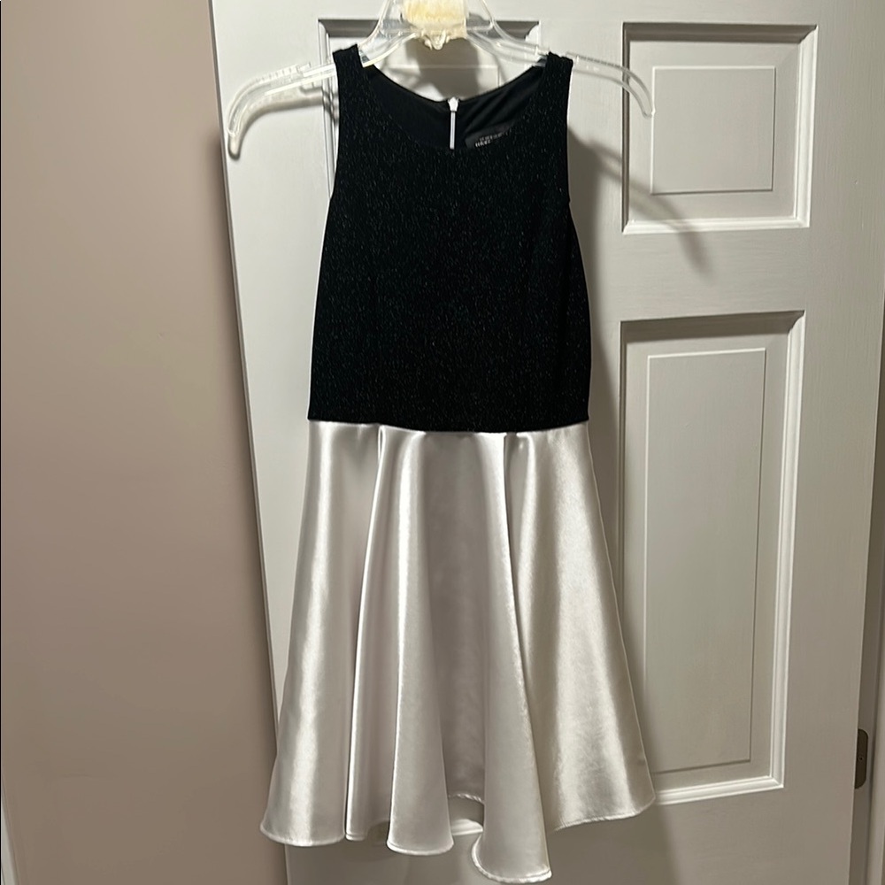 Elegant Black and White Kids Dress Size 12.